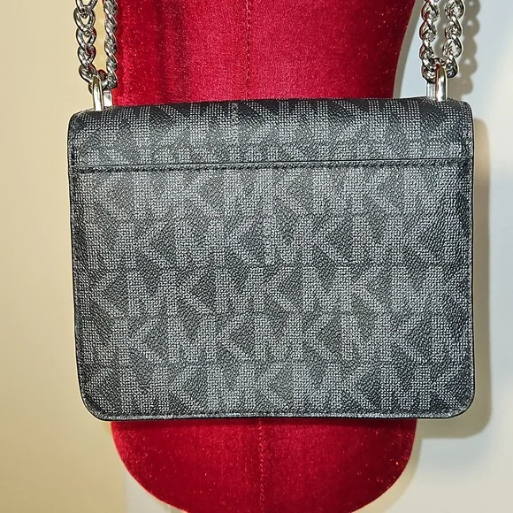 Michael Kors Dark Gray Crossbody Bag with Chain Strap - Picture 5 of 8